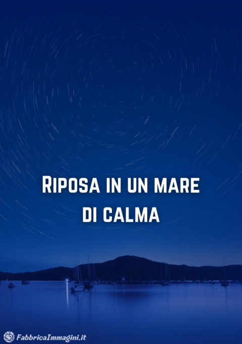 Riposa in un mare di calma
