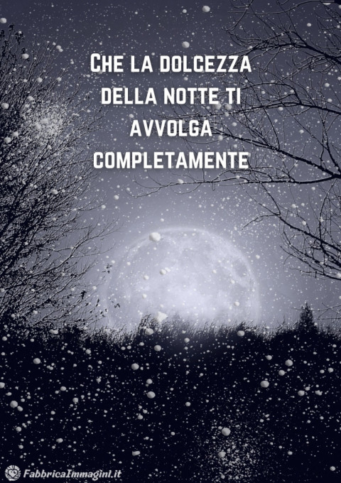 Che la dolcezza della notte ti avvolga completamente