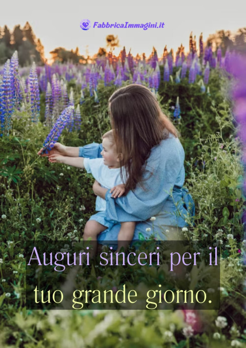 Auguri sinceri per il tuo grande giorno