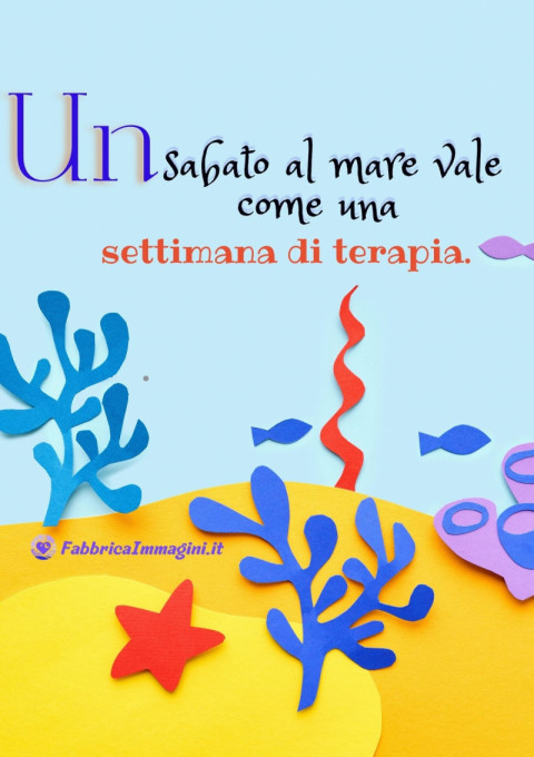 Un sabato al mare vale come una settimana di terapia
