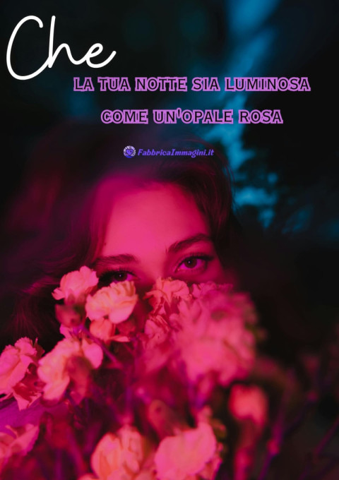 Che la tua notte sia luminosa come un'opale rosa