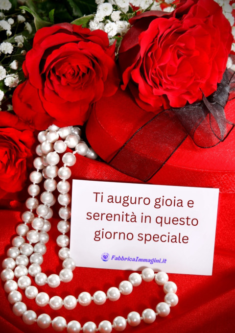 Ti auguro gioia e serenità in questo giorno speciale