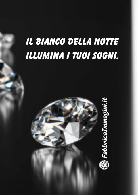 Il bianco della notte illumina i tuoi sogni