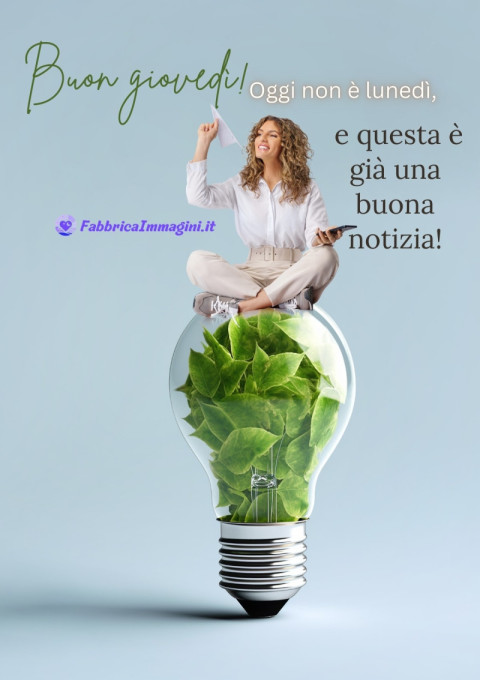 Buon giovedì! Oggi non è lunedì, e questa è già una buona notizia!