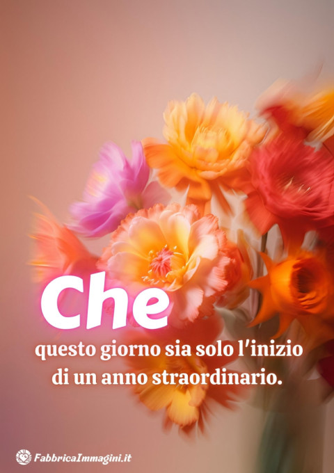Che questo giorno sia solo l'inizio di un anno straordinario