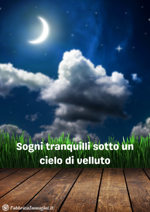 Sogni tranquilli sotto un cielo di velluto