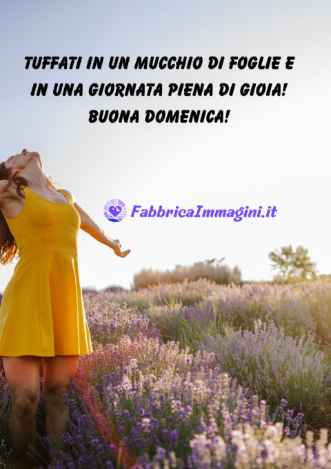 Tuffati in un mucchio di foglie e in una giornata piena di gioia! Buona domenica!