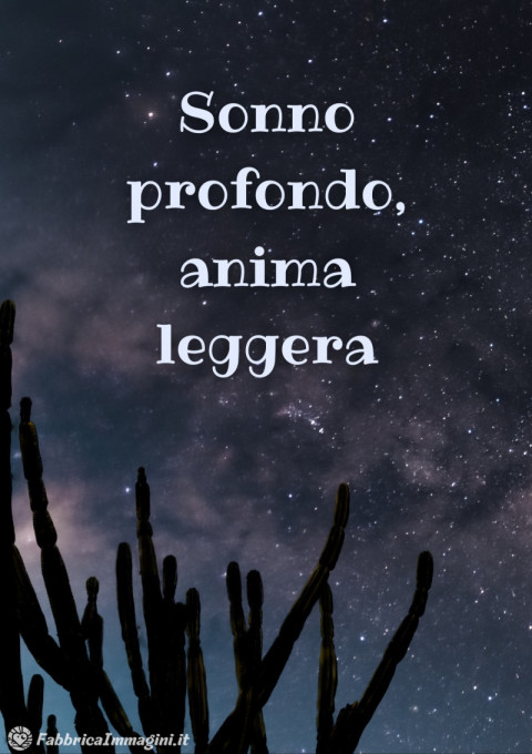 Sonno profondo, anima leggera