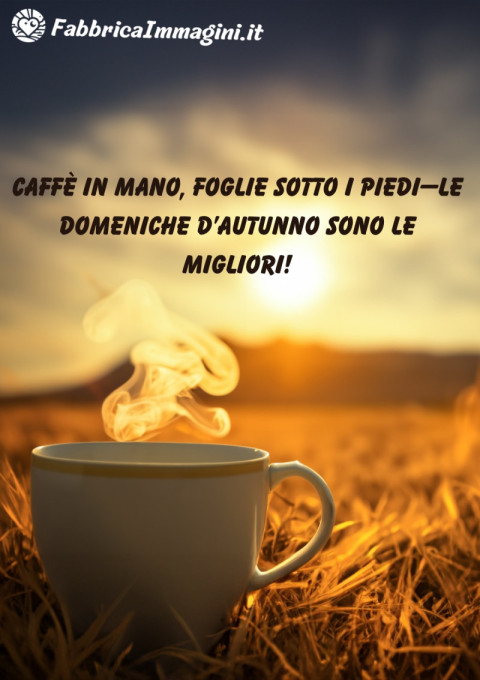 Caffè in mano, foglie sotto i piedi le domeniche d’autunno sono le migliori!