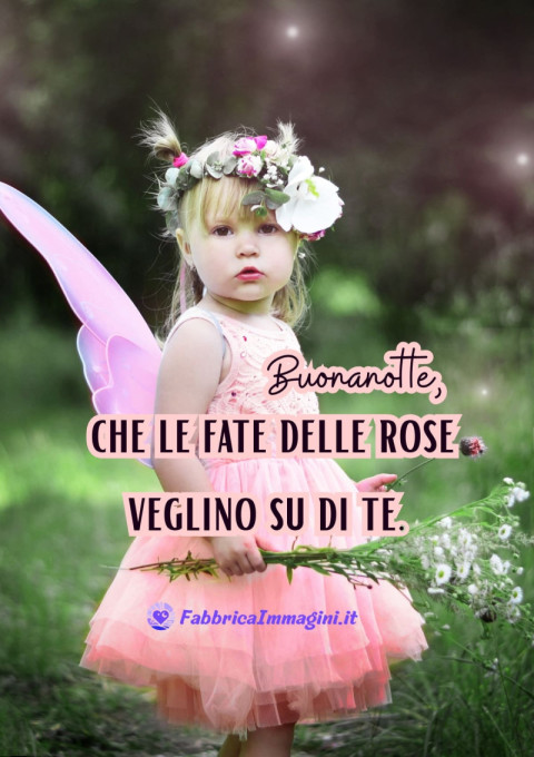 Buonanotte, che le fate delle rose veglino su di te