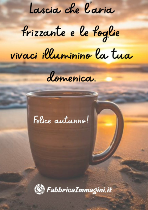Lascia che l’aria frizzante e le foglie vivaci illuminino la tua domenica Felice autunno!