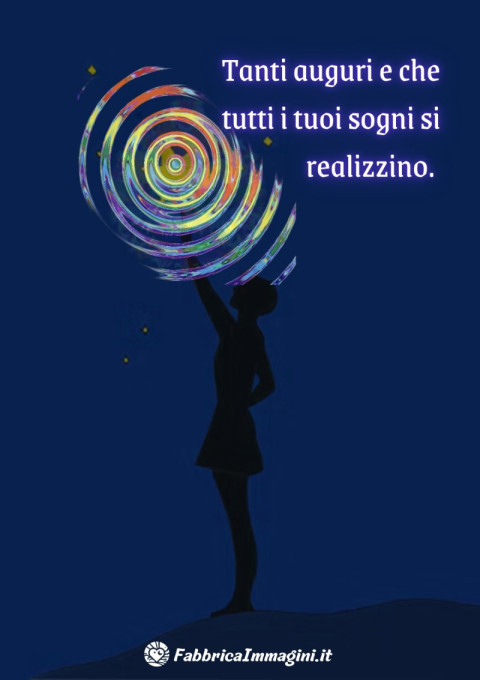 Tanti auguri e che tutti i tuoi sogni si realizzino