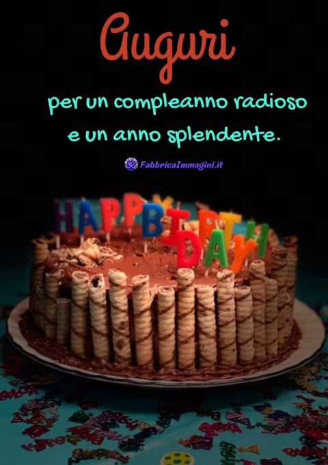 Auguri per un compleanno radioso e un anno splendente