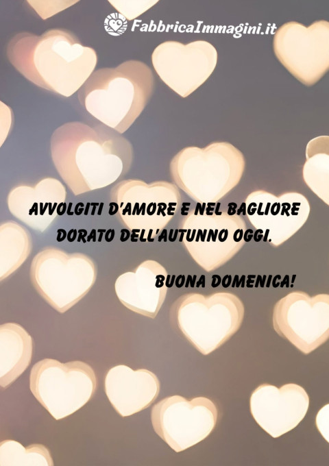Avvolgiti d’amore e nel bagliore dorato dell’autunno oggi Buona domenica!