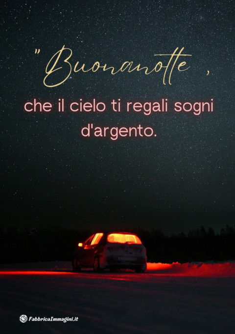 Buonanotte, che il cielo ti regali sogni d'argento