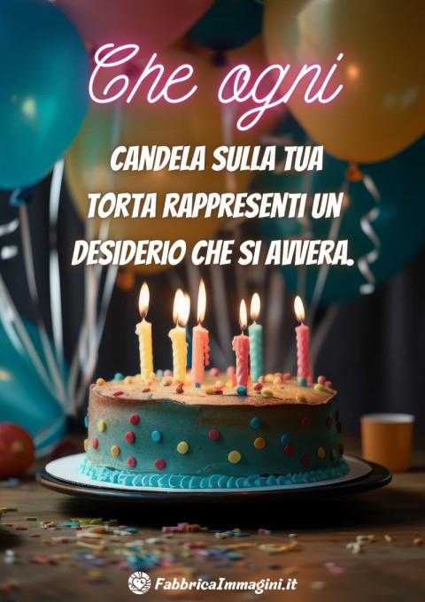Che ogni candela sulla tua torta rappresenti un desiderio che si avvera