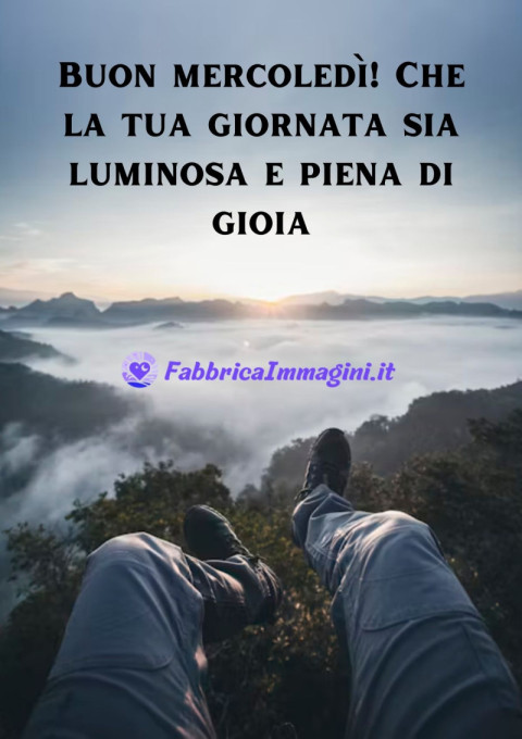 Buon mercoledì! Che la tua giornata sia luminosa e piena di gioia