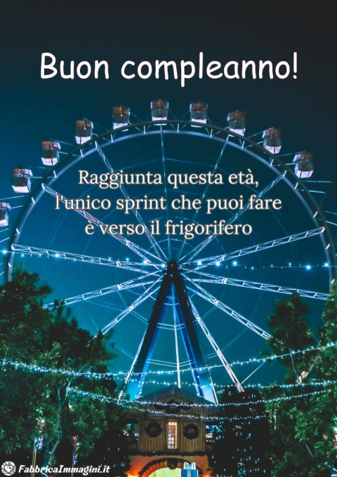 Raggiunta questa età, l'unico sprint che puoi fare è verso il frigorifero