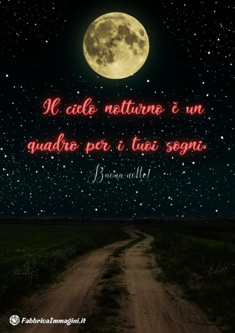 Il cielo notturno è un quadro per i tuoi sogni Buona notte!