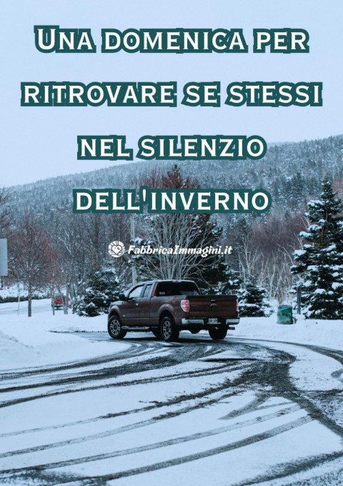 Una domenica per ritrovare se stessi nel silenzio dell'inverno