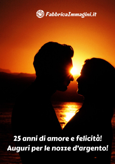 25 anni di amore e felicità! Auguri per le nozze d’argento!