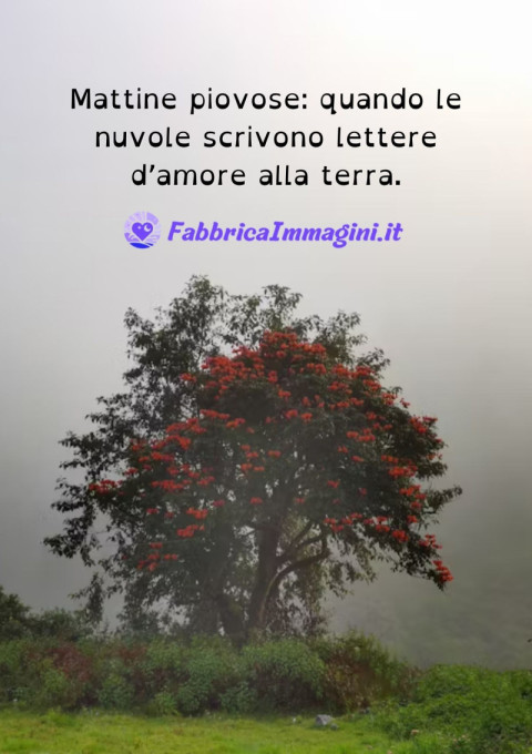 Mattine piovose quando le nuvole scrivono lettere d’amore alla terra