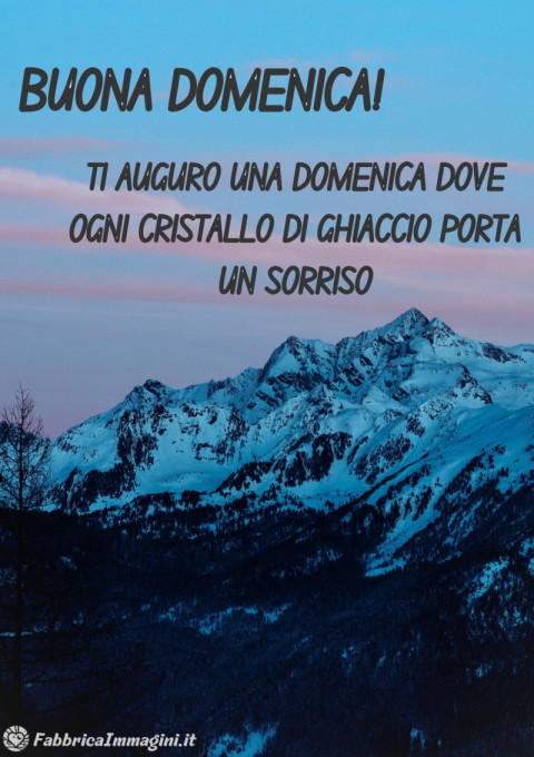 Ti auguro una domenica dove ogni cristallo di ghiaccio porta un sorriso
