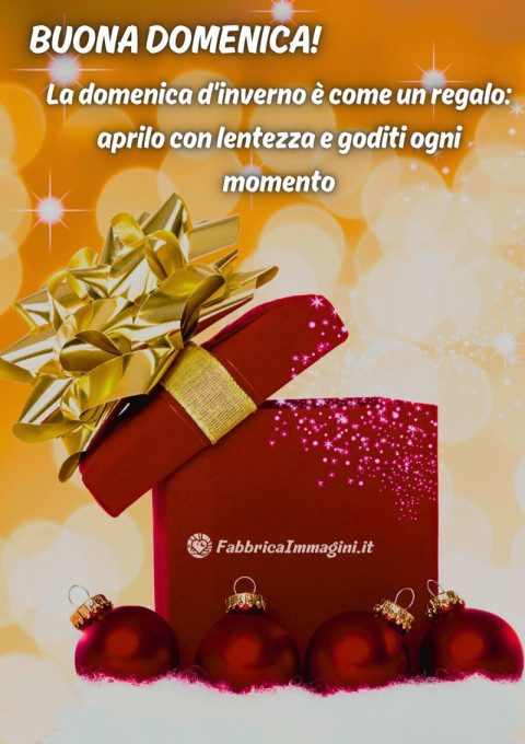 La domenica dinverno è come un regalo aprilo con lentezza e goditi ogni momento