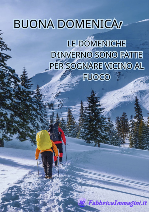 Le domeniche d'inverno sono fatte per sognare vicino al fuoco