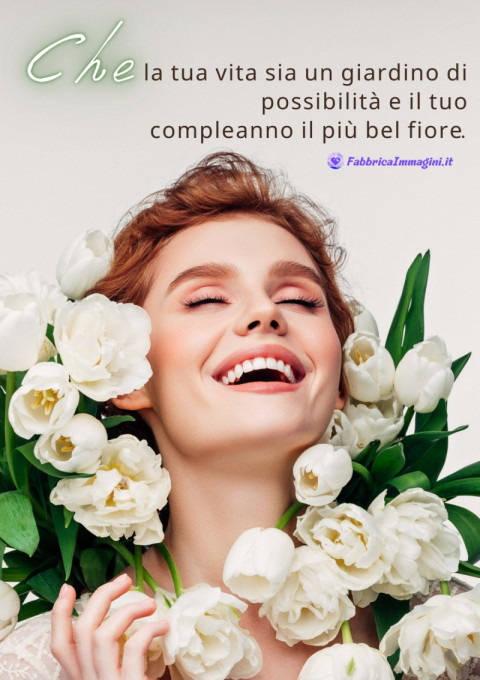 Che la tua vita sia un giardino di possibilità e il tuo compleanno il più bel fiore