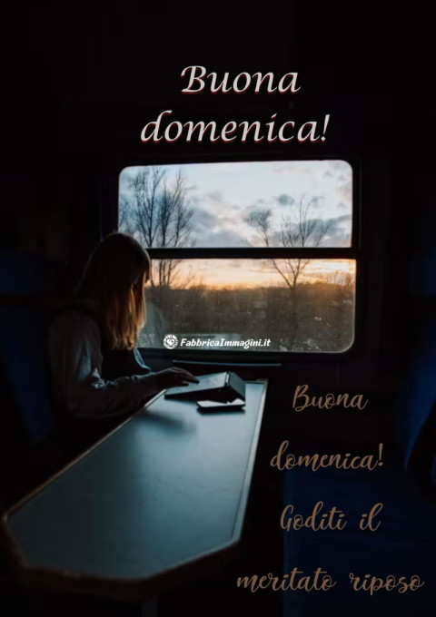 Buona domenica! Goditi il meritato riposo