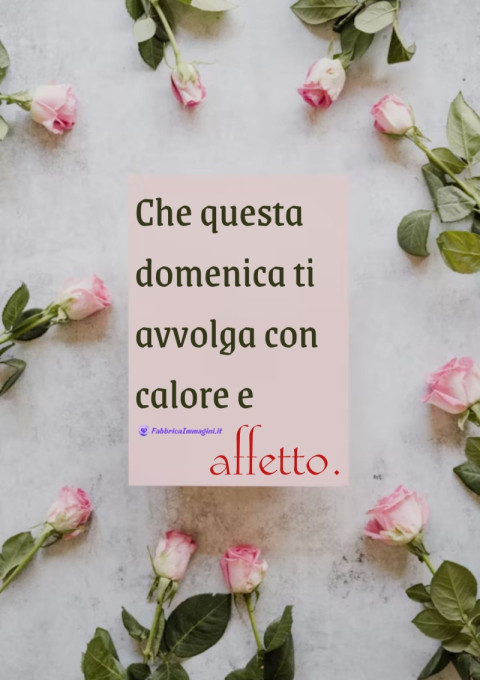 Che questa domenica ti avvolga con calore e affetto
