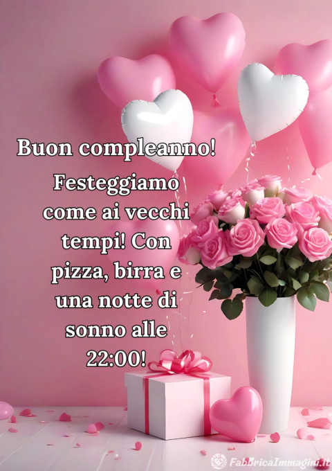 Festeggiamo come ai vecchi tempi! Con pizza, birra e una notte di sonno alle 22 00!