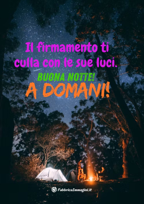 Il firmamento ti culla con le sue luci Buona notte! A domani!