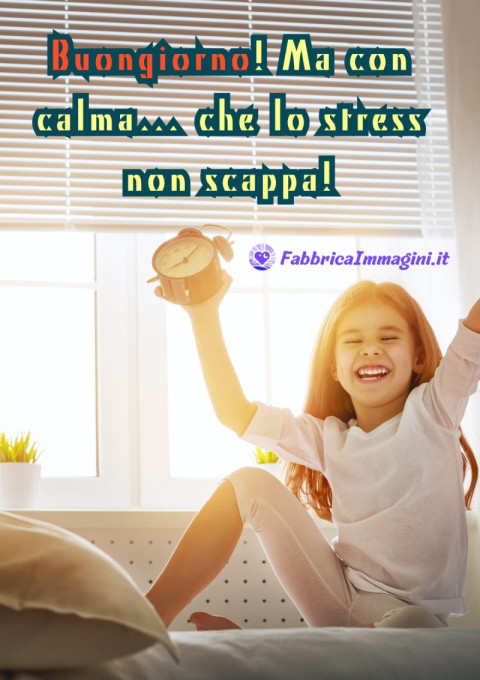 Buongiorno! Ma con calma… che lo stress non scappa!