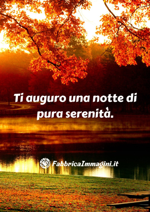 Ti auguro una notte di pura serenità