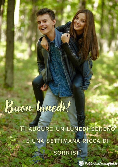 Ti auguro un lunedì sereno e una settimana ricca di sorrisi!