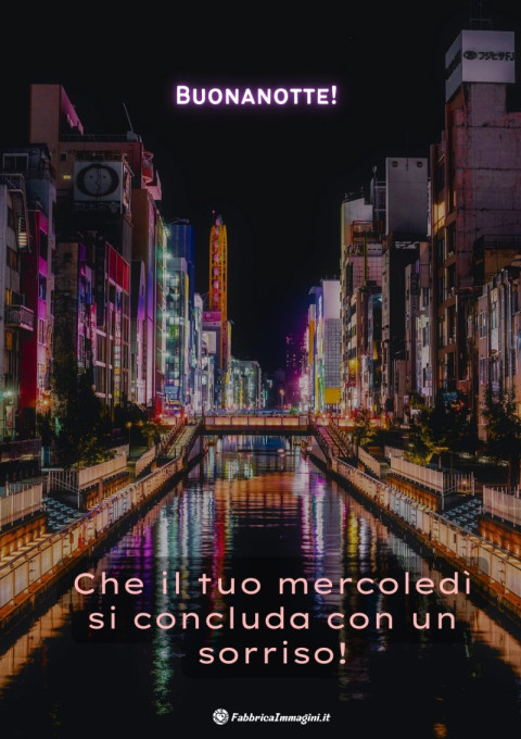 Buonanotte! Che il tuo mercoledì si concluda con un sorriso!