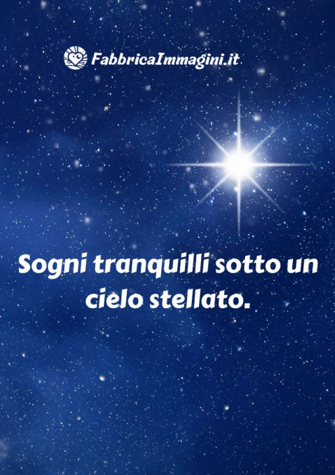 Sogni tranquilli sotto un cielo stellato