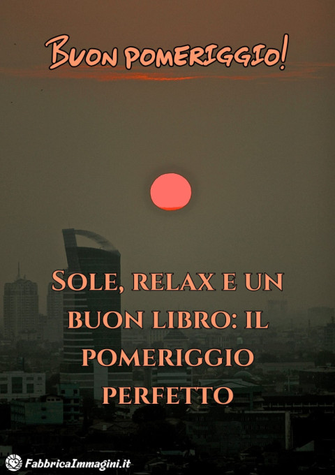 Sole, relax e un buon libro il pomeriggio perfetto