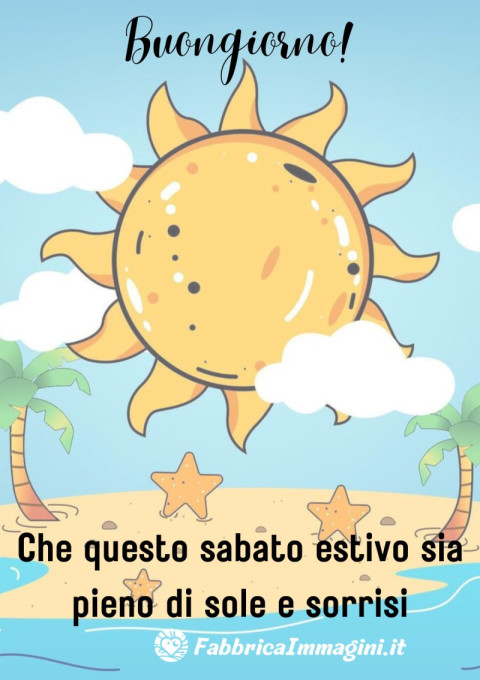 Buongiorno! Che questo sabato estivo sia pieno di sole e sorrisi