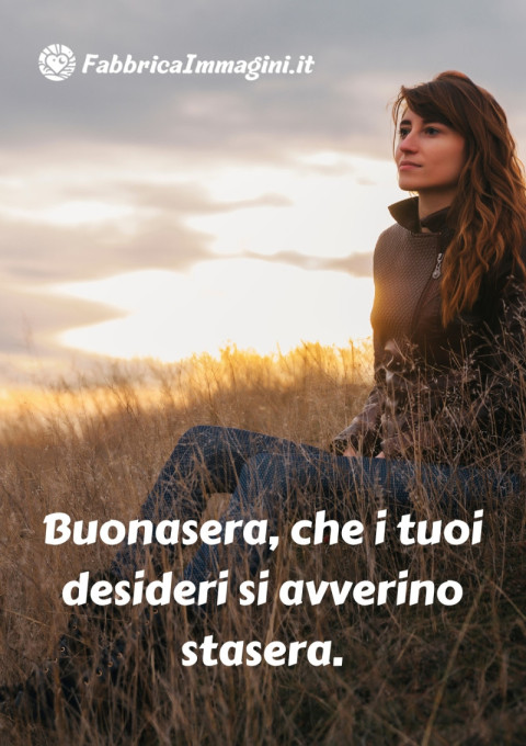 Buonasera, che i tuoi desideri si avverino stasera