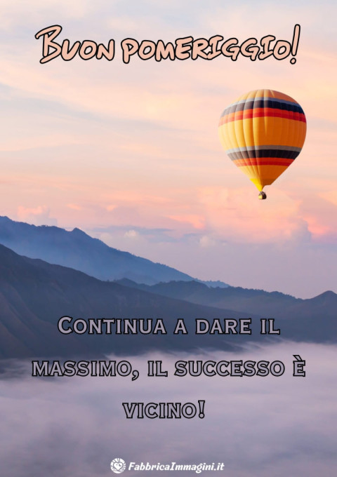 Continua a dare il massimo, il successo è vicino!