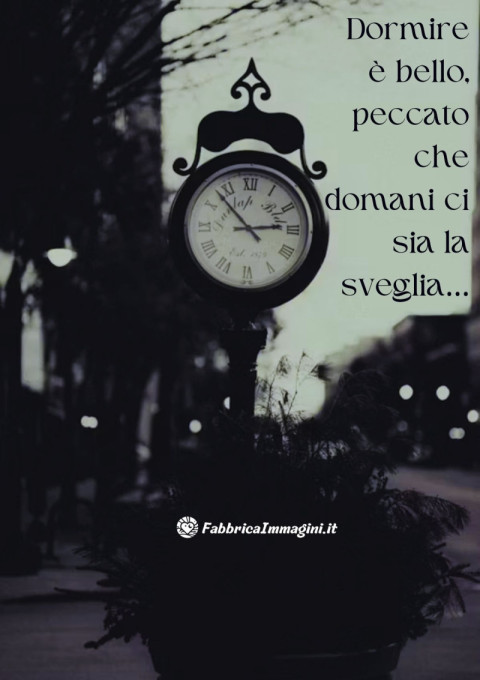 Dormire è bello, peccato che domani ci sia la sveglia…