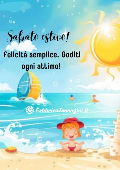 Sabato estivo,felicità semplice Goditi ogni attimo!
