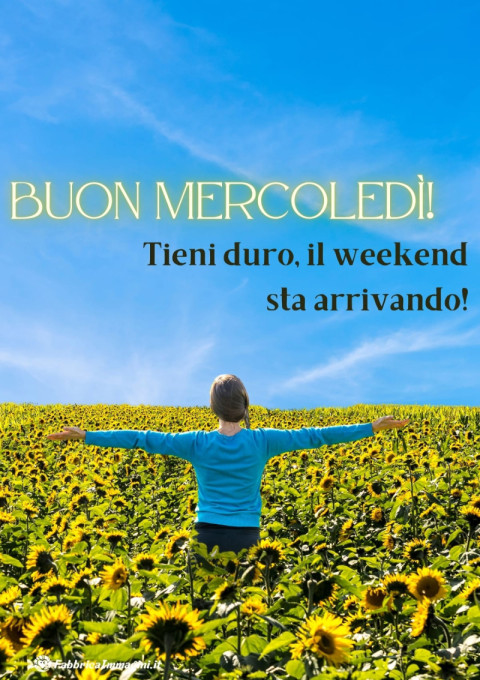 Buon mercoledì! Tieni duro, il weekend sta arrivando!