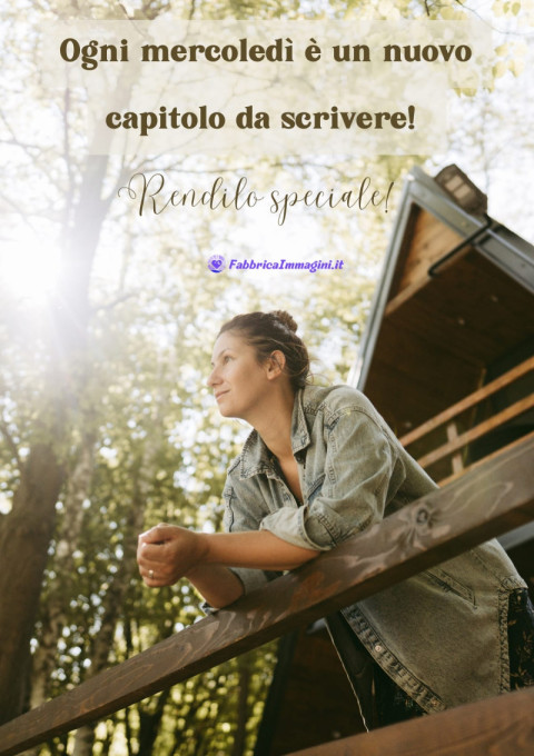 Ogni mercoledì è un nuovo capitolo da scrivere! Rendilo speciale!