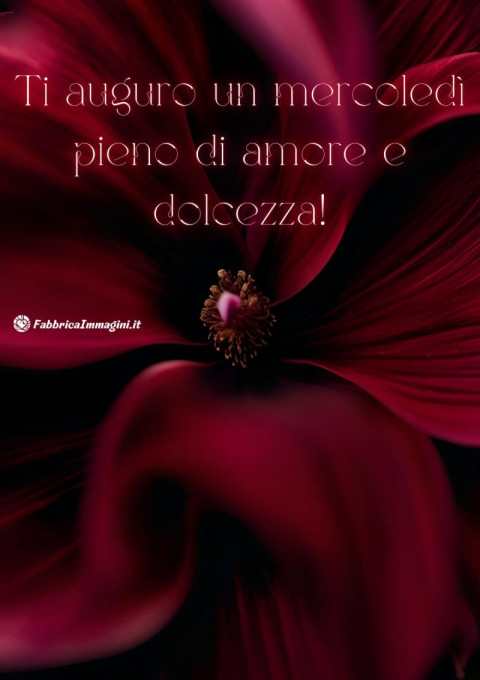 Ti auguro un mercoledì pieno di amore e dolcezza!