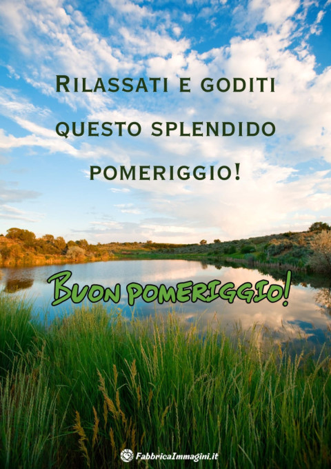 Rilassati e goditi questo splendido pomeriggio!