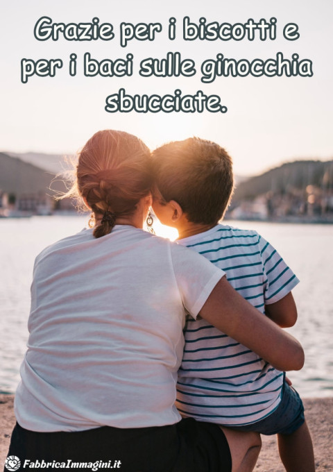 Grazie per i biscotti e per i baci sulle ginocchia sbucciate